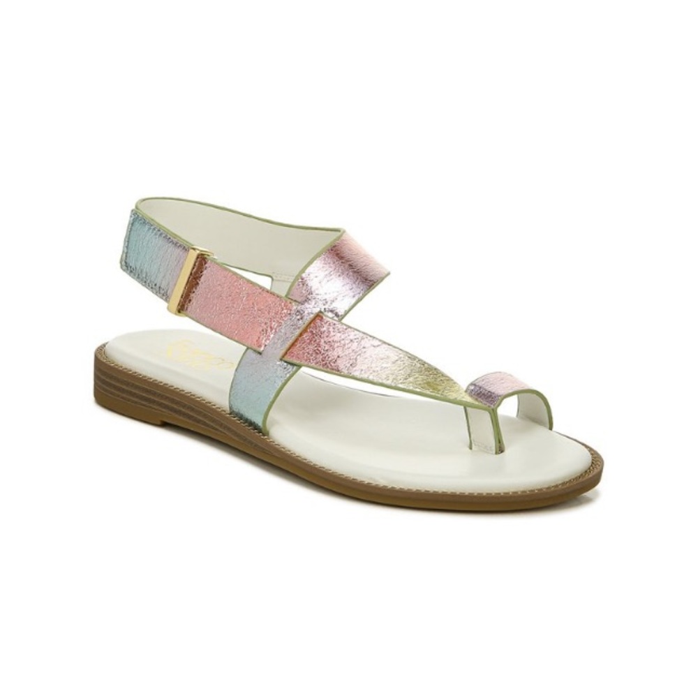 NWT Franco Sarto Pink Gensi Leather Sandals Womens Size 6.5